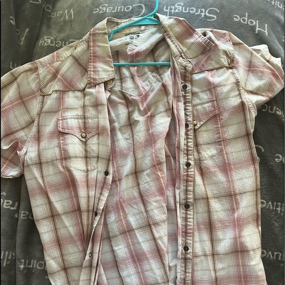 Flannel Button Up Shirt Casual
